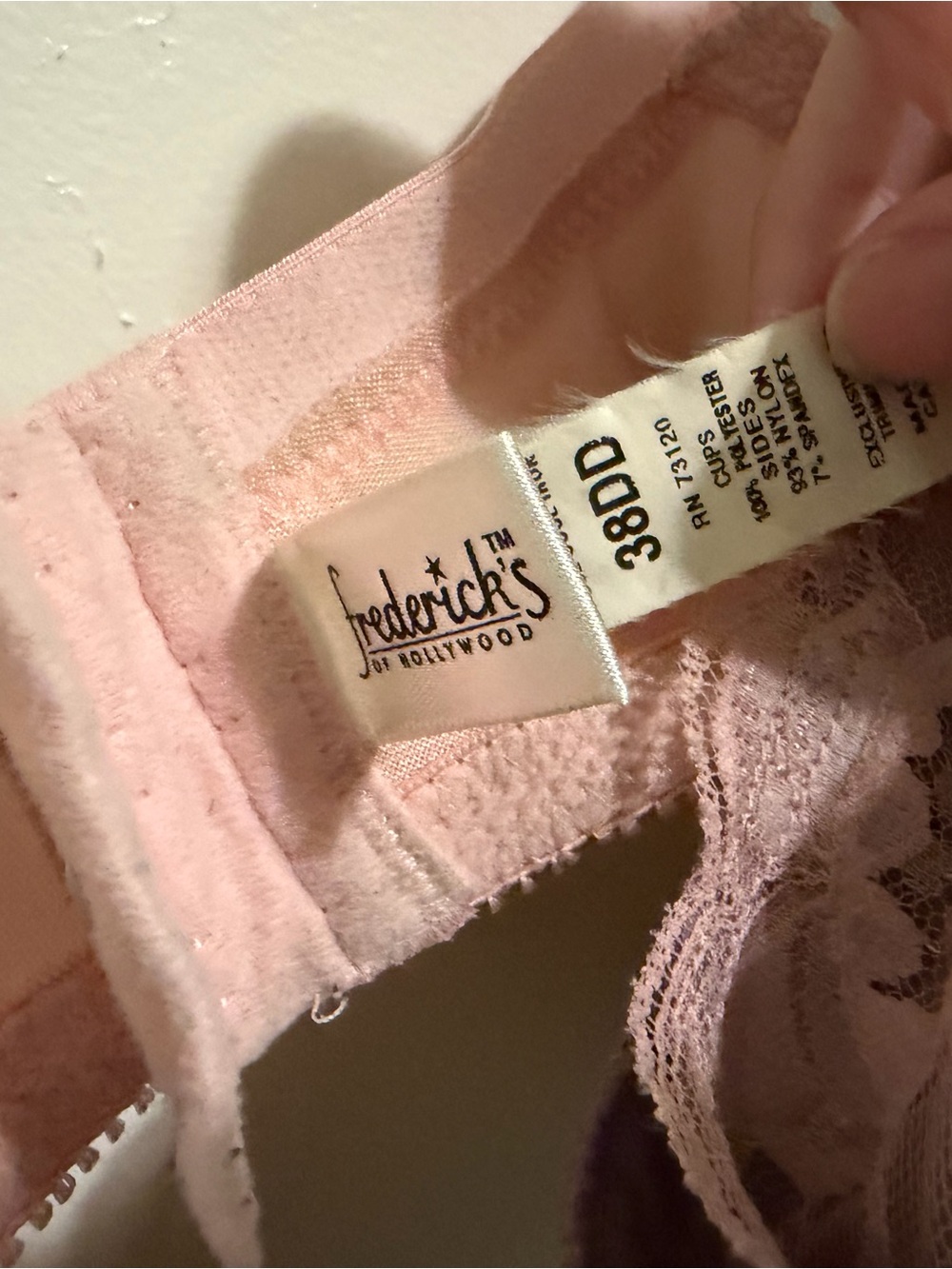 Frederick's of Hollywood Dusty Rose Lace Underwire Bra - Picture 3 of 3